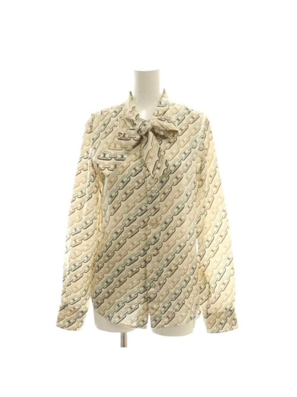 Celine Romy Lavaliere Shirt Blouse 34 Ivory